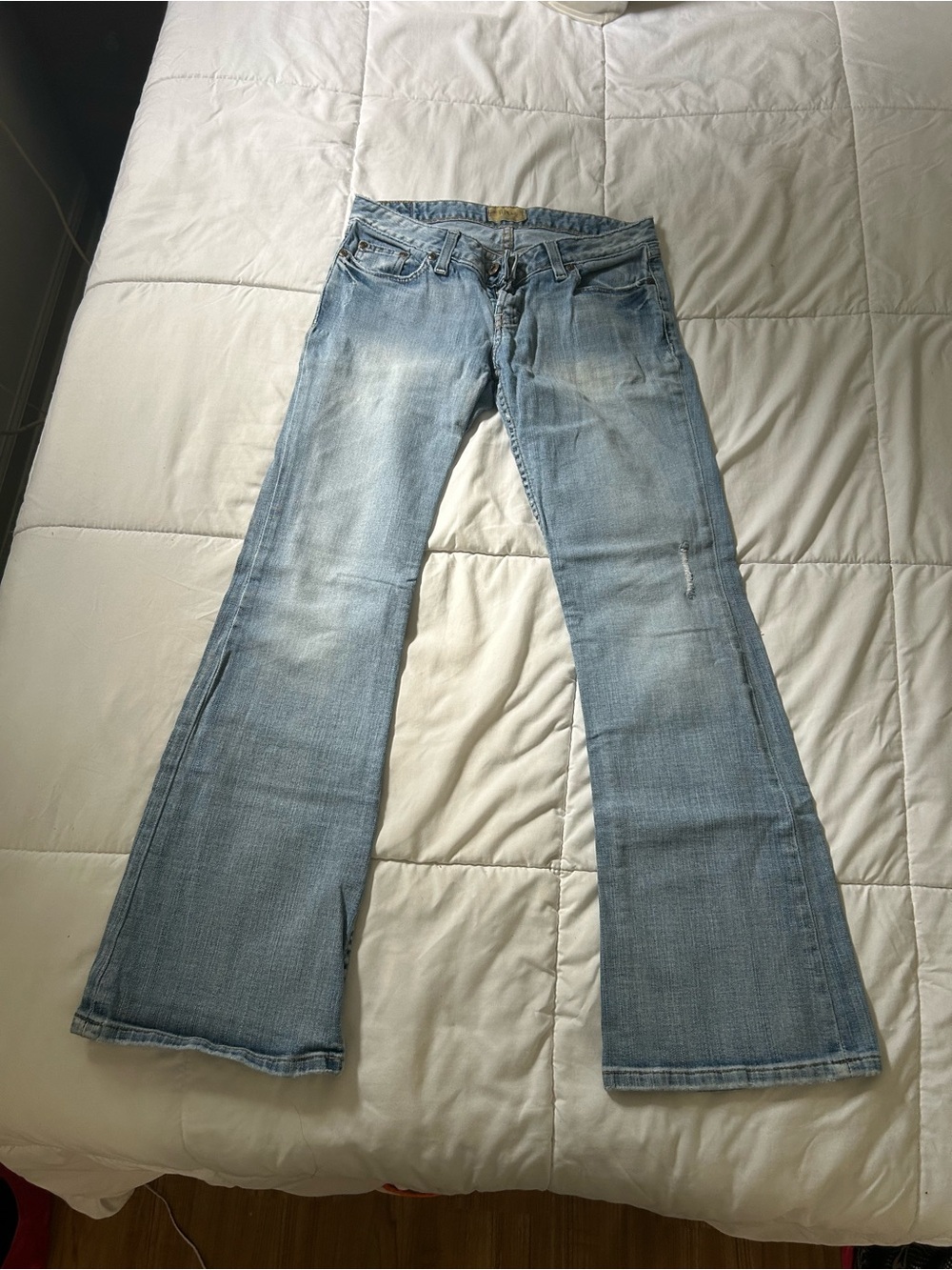 BKE Light Wash Flare Jeans - Pale Blue